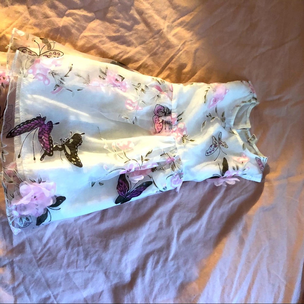 Girls flowered dress, size 7